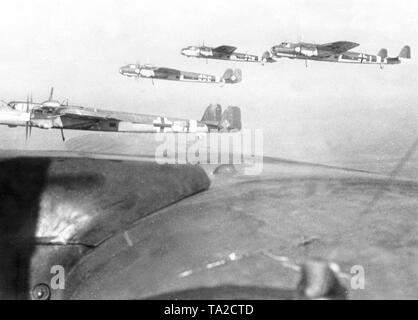 Dornier Do 17 Ausf. E or F combat aircraft on a sortie. Stock Photo