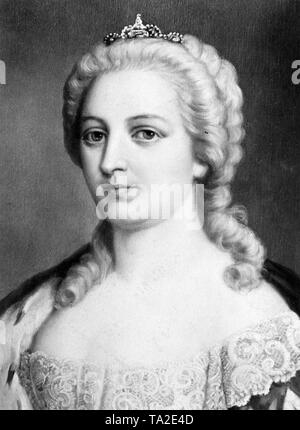 Portrait of Archduchess of Austria Maria Theresa (1717-1780) Stock Photo