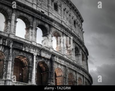 Popular Rome landmark in Italy on a rainy day Stock Photo
