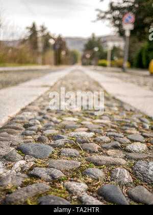 Image of view along copplestone street from bottom perspective Stock Photo