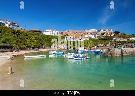 Stunning summer day at Newquay Harbour on the North Cornish Coast. Cornwall England UK Europe Stock Photo