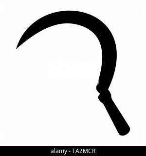 Sickle dark silhouette Stock Vector