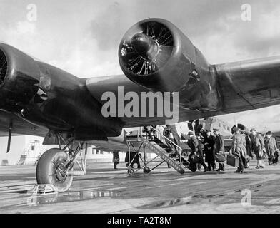 A Junkers Ju 52 of the Danish airline DAL at Berlin-Rangsdorf Airport ...