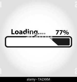 Loading vector icon. Loading style sign for mobile concept and web design. Downloading symbol logo illustration. Stock Vector