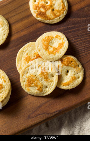 Homemade Russian Cocktail Blini Pancakes in a Stack Stock Photo