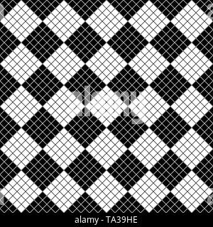 Seamless diagonal square pattern background - abstract vector graphic Stock Vector