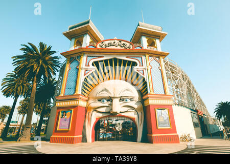 Luna Park in St Kilda, Melbourne, Australia Stock Photo