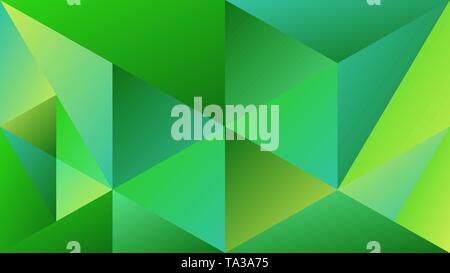 Geometric minimal gradient mosaic triangle hd background Stock Vector