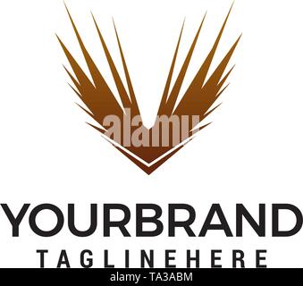 wing bird logo design concept template vector Stock Vector