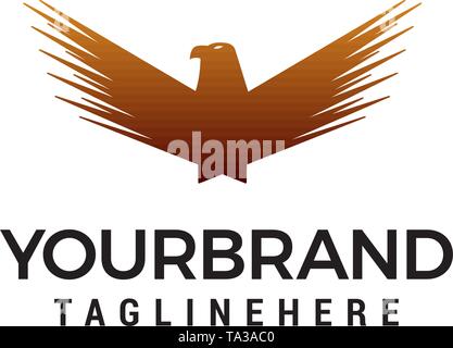 wing bird logo design concept template vector Stock Vector