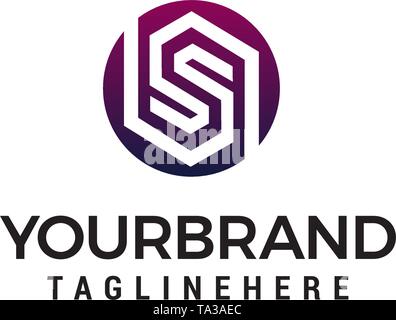 letter s logo design concept template vector Stock Vector
