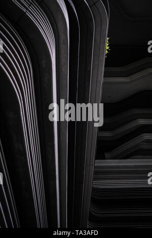 Abstract of a Modern Building in Singapore Stock Photo