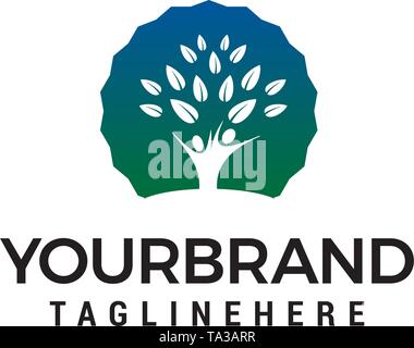 People tree logo design concept template. fully editable vector Stock ...