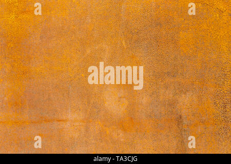 fine-grained craquelures and rust on old painted flat surface Stock Photo