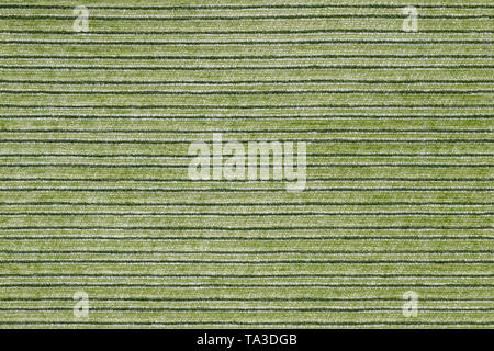 Seamless texture of horisontal stripped green polyester upholstery. Stock Photo
