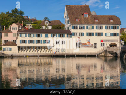 Buildings of the historic Schipfe quarter in the city of Zurich, Switzerland Stock Photo