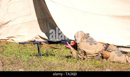 Soviet light machine gun (Degtyarev) (DP 27) (Model 1940) Stock Photo