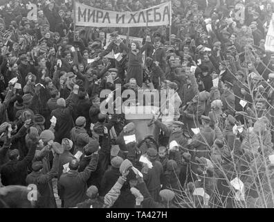 Deploymet during the February Revolution of 1917. Stock Photo