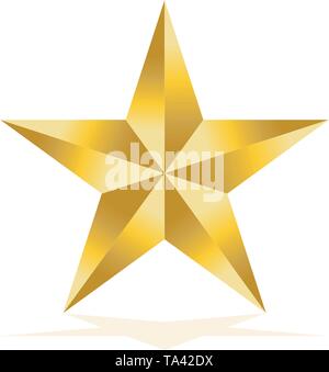 Sparkling gold star vector for all design Stock Vector