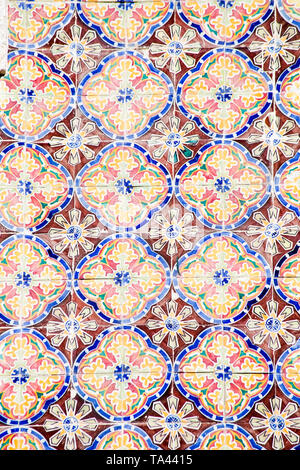 Traditional Portuguese ceramic tiles pattern Stock Photo