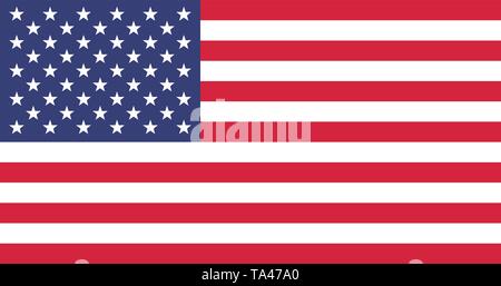 USA flag. Vector flag of United States of America. Stock Vector