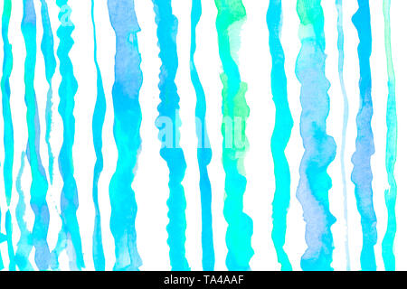 Watercolor hand-painted background illustration. Watercolor waved lines on a white background Stock Photo