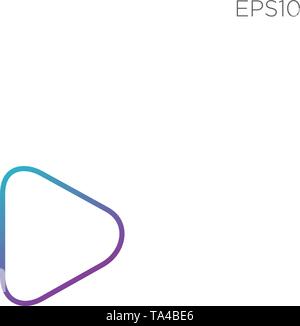 play media icon line style vector illustration symbol element isolated Stock Vector