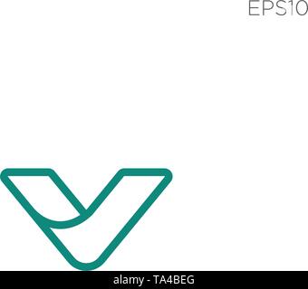 monogram initial v, vv logo template black color vector illustration - vector Stock Vector