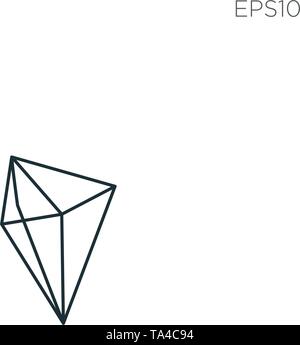 gemstone line logo or symbol icon vector isolated - vector Stock Vector