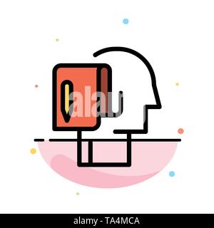 Begin, Start From Scratch, List, Note, Start Abstract Flat Color Icon Template Stock Vector