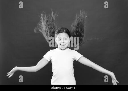 Beauty In Motion Happy Little Girl With Stylish Ponytail