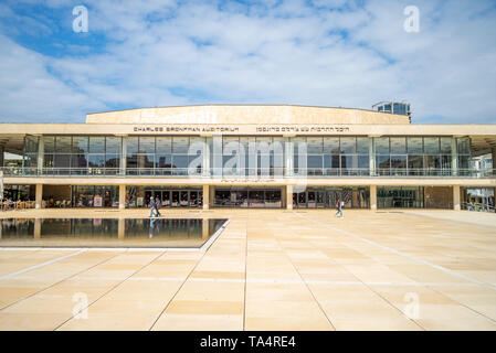 Tel Aviv, Israel - March 7, 2019: Heichal HaTarbut, also Charles Bronfman Auditorium, is the largest concert hall in Tel Aviv that located in Habima S Stock Photo