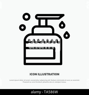 Cleaning, House, Keeping, Product, Spray Line Icon Vector Stock Vector