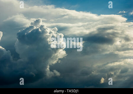 Storm Clouds over eastern saxony on May 21st 2019 Germany Stock Photo