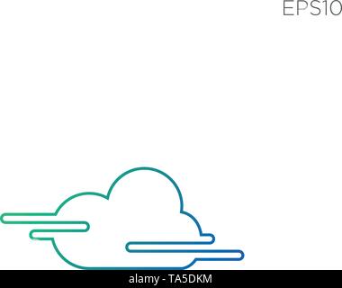 cloud icon technology symbol icon vector isolated - vector Stock Vector