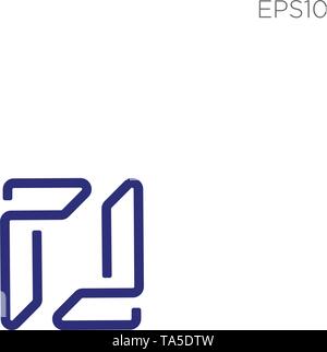 monogram initial ll, l logo template black color vector illustration - vector Stock Vector