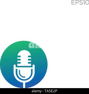 podcast music logo vector icon or symbol vector illustration icon element - isolated Stock Vector
