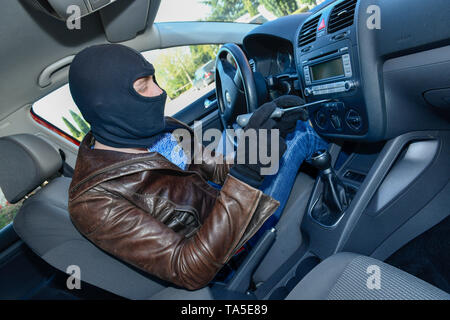 Symbolic photo, car thief, Symbolfoto, Autodieb Stock Photo