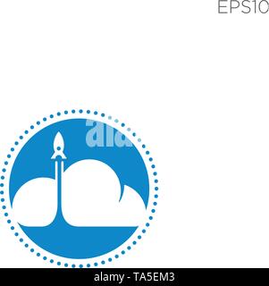launch rocket logo icon or symbol vector illustration element isolated Stock Vector