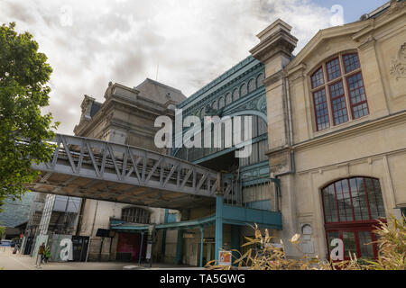 PARIS, FRANCE, Austerlitz train and metro station, one of the six large terminus railway stations in Paris. Situated on the left bank of the Seine in  Stock Photo