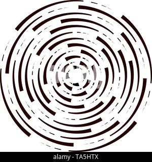 vector abstract radial background of concentric ripple circles. circular lines graphic pattern. line ripples as motion concept Stock Vector