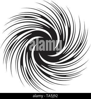 vector radial spiral burst. black star spiral explosion isolated on white background. radial sun motion burst graphic design Stock Vector