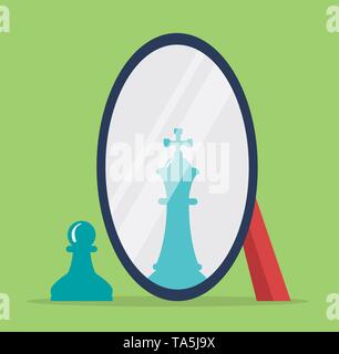 Illustration of the power of ego concept in a modern flat style, vector ...