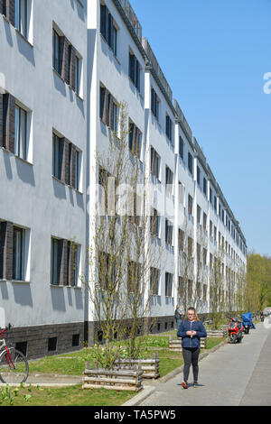 Dwelling houses of Walter Gropius, spinster moor way, great settlement Siemensstadt, Spandau, Berlin, Germany, Wohnhäuser von Walter Gropius, Jungfern Stock Photo