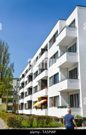 Dwelling houses of Walter Gropius, spinster moor way, great settlement Siemensstadt, Spandau, Berlin, Germany, Wohnhäuser von Walter Gropius, Jungfern Stock Photo