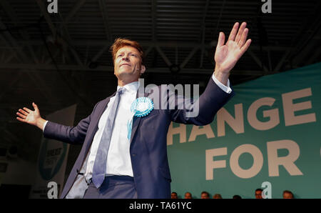 London, UK. 21st May, 2019. Brexit Party Chairman Richard Tice addresses a Brexit Party campaign event for the upcoming European Parliament election in London, Britain on May 21, 2019. Credit: Han Yan/Xinhua/Alamy Live News Stock Photo