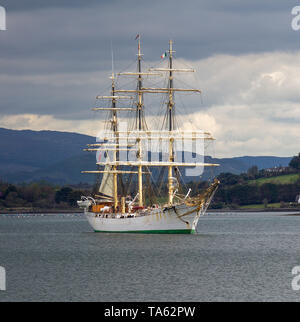 Bantry, West Cork, Ireland, 22nd  May 2019, The Danish sail training ship DANMARK sailed into Bantry today, the young cadets get a taste of life aboard a three master. She is visiting for 2 days then moving on to Copenhagen. Credit aphperspective/ Alamy Live News Stock Photo