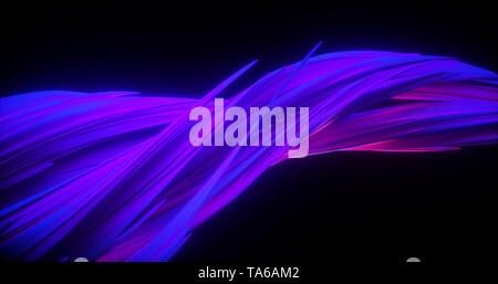 Dark blue background. Design. A twisted green loop rotating around itself  and above it a green square in abstraction Stock Photo - Alamy