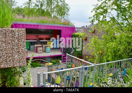 The Montessori Centenary Children's Garden at the 2019 rhs chelsea flower show in london england Stock Photo