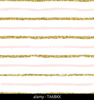 . Hand draw strips brush stroke vector seamless pattern Abstract endless texture for modern design print for fabric, postcard, wrapping paper, Stock Vector